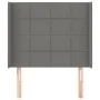 Headboard with dark gray fabric ears 83x16x118/128 cm by vidaXL, Headboards and footboards - Ref: Foro24-3119555, Price: 70,0...