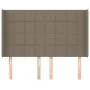 Headboard with ears in taupe gray fabric 147x16x118/128 cm by vidaXL, Headboards and footboards - Ref: Foro24-3119582, Price:...