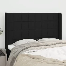 Headboard with black fabric ears 147x16x118/128 cm by vidaXL, Headboards and footboards - Ref: Foro24-3119580, Price: 132,57 ...