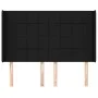 Headboard with black fabric ears 147x16x118/128 cm by vidaXL, Headboards and footboards - Ref: Foro24-3119580, Price: 132,57 ...
