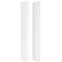 Cabecero con orejas de cuero sintético blanco 203x16x118/128 cm de vidaXL, Cabeceros y pies de cama - Ref: Foro24-3119689, Pr...