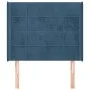 Cabecero con orejas de terciopelo azul oscuro 93x16x118/128 cm de vidaXL, Cabeceros y pies de cama - Ref: Foro24-3119620, Pre...
