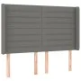 Headboard with dark gray fabric ears 147x16x118/128 cm by vidaXL, Headboards and footboards - Ref: Foro24-3119719, Price: 105...