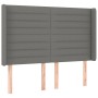 Kopfteil mit dunkelgrauen Stoffohren 147x16x118/128 cm von vidaXL, Kopf- und Fußteile - Ref: Foro24-3119719, Preis: 108,02 €,...