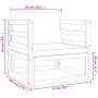 7-teiliges Gartenmöbel-Set aus massivem Holz und hellgrauen Kissen von vidaXL, Gartensets - Ref: Foro24-3155289, Preis: 839,4...