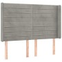 Kopfteil mit hellgrauen Samtohren 147x16x118/128 cm von vidaXL, Kopf- und Fußteile - Ref: Foro24-3119768, Preis: 103,88 €, Ra...