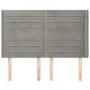 Cabecero con orejas de terciopelo gris claro 147x16x118/128 cm de vidaXL, Cabeceros y pies de cama - Ref: Foro24-3119768, Pre...