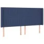 Kopfteil mit blauen Stoffohren 183x16x118/128 cm von vidaXL, Kopf- und Fußteile - Ref: Foro24-3119838, Preis: 119,87 €, Rabat...