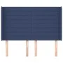 Headboard with blue fabric ears 147x16x118/128 cm by vidaXL, Headboards and footboards - Ref: Foro24-3119724, Price: 118,86 €...