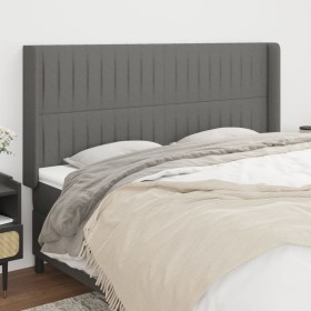 Kopfteil mit dunkelgrauen Stoffohren 183x16x118/128 cm von vidaXL, Kopf- und Fußteile - Ref: Foro24-3119833, Preis: 133,79 €,...