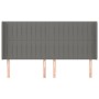 Headboard with dark gray fabric ears 183x16x118/128 cm by vidaXL, Headboards and footboards - Ref: Foro24-3119833, Price: 133...
