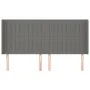 Headboard with dark gray fabric ears 183x16x118/128 cm by vidaXL, Headboards and footboards - Ref: Foro24-3119833, Price: 128...