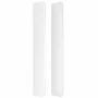 Headboard with white synthetic leather ears 83x16x118/128 cm by vidaXL, Headboards and footboards - Ref: Foro24-3119653, Pric...