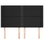 Cabecero con orejas de cuero sintético negro 147x16x118/128 cm de vidaXL, Cabeceros y pies de cama - Ref: Foro24-3119530, Pre...