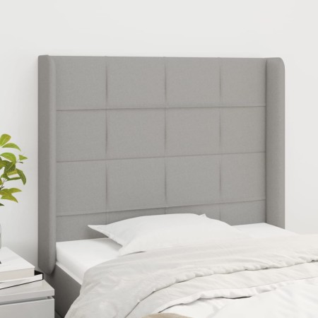 Kopfteil mit hellgrauen Stoffohren 83x16x118/128 cm von vidaXL, Kopf- und Fußteile - Ref: Foro24-3119554, Preis: 65,65 €, Rab...