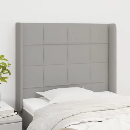Kopfteil mit hellgrauen Stoffohren 83x16x118/128 cm von vidaXL, Kopf- und Fußteile - Ref: Foro24-3119554, Preis: 63,51 €, Rab...