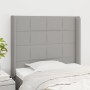 Kopfteil mit hellgrauen Stoffohren 83x16x118/128 cm von vidaXL, Kopf- und Fußteile - Ref: Foro24-3119554, Preis: 65,65 €, Rab...
