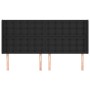 Cabecero con orejas de cuero sintético negro 203x16x118/128 cm de vidaXL, Cabeceros y pies de cama - Ref: Foro24-3119688, Pre...