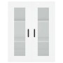 Armarios de pared 2 uds madera de ingeniería blanco