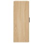 Armarios de pared 2 uds madera de ingeniería roble Sonoma