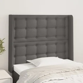 Headboard with ears gray synthetic leather 103x16x118/128cm by vidaXL, Headboards and footboards - Ref: Foro24-3119668, Price...