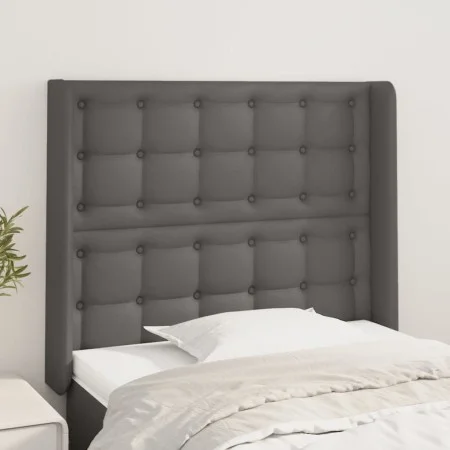 Headboard with ears gray synthetic leather 103x16x118/128cm by vidaXL, Headboards and footboards - Ref: Foro24-3119668, Price...