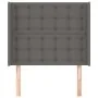Headboard with ears gray synthetic leather 103x16x118/128cm by vidaXL, Headboards and footboards - Ref: Foro24-3119668, Price...