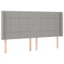 Kopfteil mit hellgrauen Stoffohren 183x16x118/128 cm von vidaXL, Kopf- und Fußteile - Ref: Foro24-3119594, Preis: 118,08 €, R...