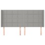 Kopfteil mit hellgrauen Stoffohren 183x16x118/128 cm von vidaXL, Kopf- und Fußteile - Ref: Foro24-3119594, Preis: 118,08 €, R...