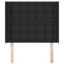 Kopfteil mit Ohren aus schwarzem Kunstleder, 93 x 16 x 118/128 cm von vidaXL, Kopf- und Fußteile - Ref: Foro24-3119658, Preis...
