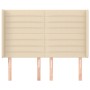 Headboard with cream fabric ears 147x16x118/128 cm by vidaXL, Headboards and footboards - Ref: Foro24-3119723, Price: 131,55 ...