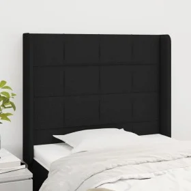 Headboard with black fabric ears 83x16x118/128 cm by vidaXL, Headboards and footboards - Ref: Foro24-3119556, Price: 70,77 €,...