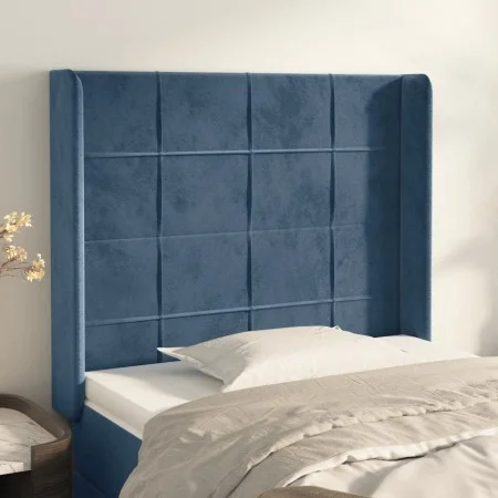 Kopfteil mit dunkelblauen Samtohren 103x16x118/128 cm von vidaXL, Kopf- und Fußteile - Ref: Foro24-3119626, Preis: 89,09 €, R...