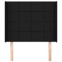 Headboard with black fabric ears 83x16x118/128 cm by vidaXL, Headboards and footboards - Ref: Foro24-3119556, Price: 72,16 €,...