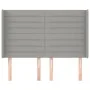 Headboard with light gray fabric ears 147x16x118/128 cm by vidaXL, Headboards and footboards - Ref: Foro24-3119718, Price: 12...