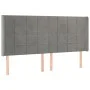 Kopfteil mit hellgrauen Samtohren 183x16x118/128 cm von vidaXL, Kopf- und Fußteile - Ref: Foro24-3119640, Preis: 113,79 €, Ra...