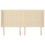 Headboard with cream fabric ears 183x16x118/128 cm by vidaXL, Headboards and footboards - Ref: Foro24-3119837, Price: 146,07 ...