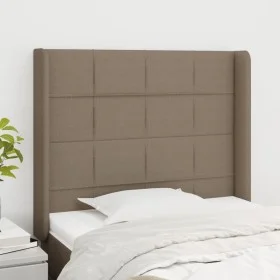 Headboard with ears in taupe gray fabric 93x16x118/128 cm by vidaXL, Headboards and footboards - Ref: Foro24-3119566, Price: ...