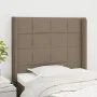 Cabecero con orejas de tela gris taupe 93x16x118/128 cm de vidaXL, Cabeceros y pies de cama - Ref: Foro24-3119566, Precio: 67...