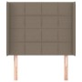Headboard with ears in taupe gray fabric 93x16x118/128 cm by vidaXL, Headboards and footboards - Ref: Foro24-3119566, Price: ...