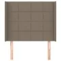 Headboard with ears in taupe gray fabric 93x16x118/128 cm by vidaXL, Headboards and footboards - Ref: Foro24-3119566, Price: ...