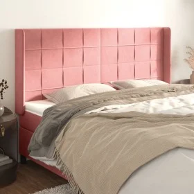 Kopfteil mit rosa Samtohren 183x16x118/128 cm von vidaXL, Kopf- und Fußteile - Ref: Foro24-3119645, Preis: 120,18 €, Rabatt: %
