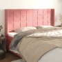 Kopfteil mit rosa Samtohren 183x16x118/128 cm von vidaXL, Kopf- und Fußteile - Ref: Foro24-3119645, Preis: 121,62 €, Rabatt: %