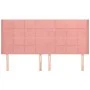 Headboard with pink velvet ears 183x16x118/128 cm by vidaXL, Headboards and footboards - Ref: Foro24-3119645, Price: 120,18 €...