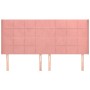 Kopfteil mit rosa Samtohren 183x16x118/128 cm von vidaXL, Kopf- und Fußteile - Ref: Foro24-3119645, Preis: 121,62 €, Rabatt: %