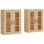 Armarios de pared 2 uds madera de ingeniería roble Sonoma