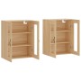 Armarios de pared 2 uds madera de ingeniería roble Sonoma