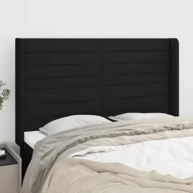 Headboard with black fabric ears 147x16x118/128 cm by vidaXL, Headboards and footboards - Ref: Foro24-3119720, Price: 131,74 ...