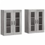 Armarios de pared 2 uds madera de ingeniería gris Sonoma