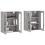 Armarios de pared 2 uds madera de ingeniería gris Sonoma